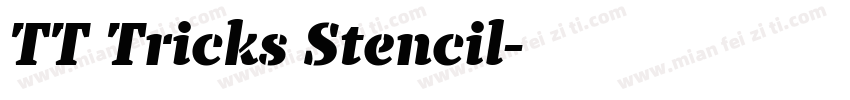TT Tricks Stencil字体转换